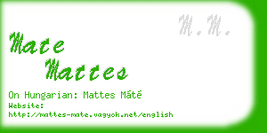 mate mattes business card